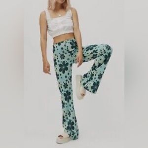 Urban Outfitters Bryn Flower Power Flared Pants